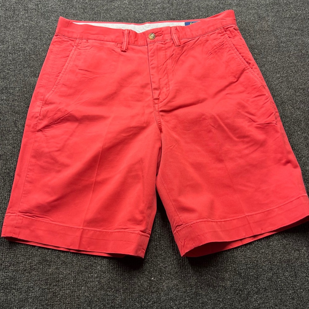 Polo Ralph Lauren Mens Classic Fit 9 Stretch Chino Shorts Red Size 31